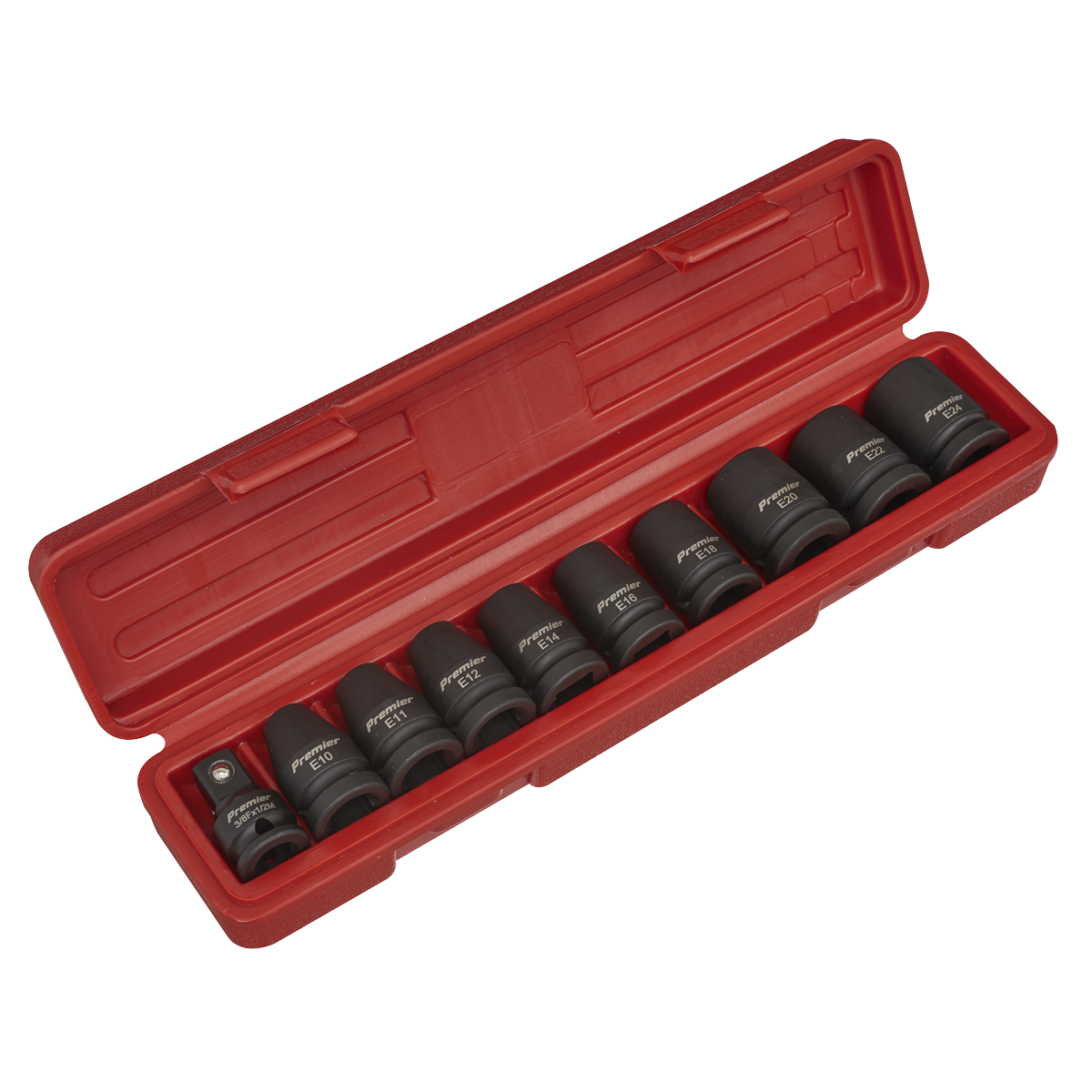 Sealey AK2301 10pc 1/2"Sq Drive Impact TRX-Star* Female Socket Set