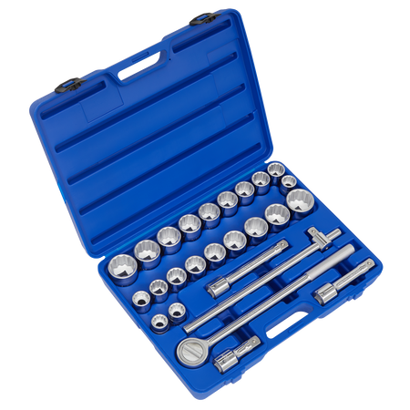 Sealey AK2582 26pc 3/4"Sq Drive 12-point WallDrive‚àö√á¬¨√Ü Socket Set - Metric/Imperial