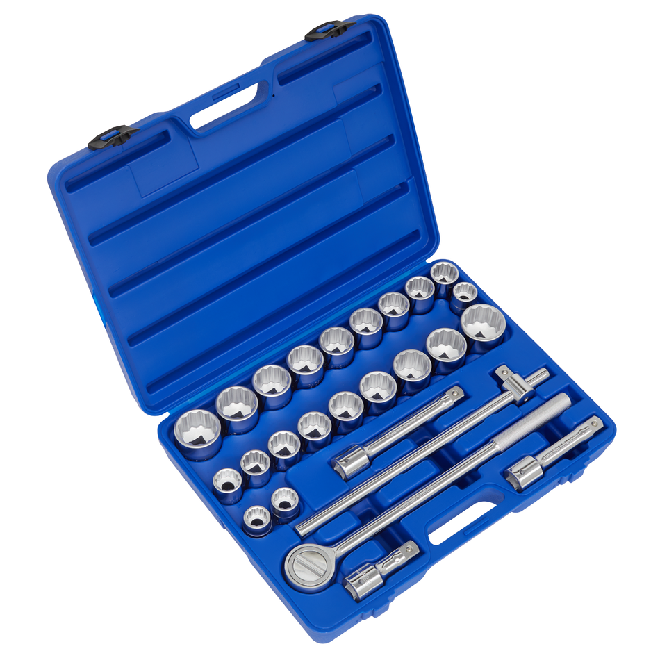 Sealey AK2582 26pc 3/4"Sq Drive 12-point WallDrive‚àö√á¬¨√Ü Socket Set - Metric/Imperial