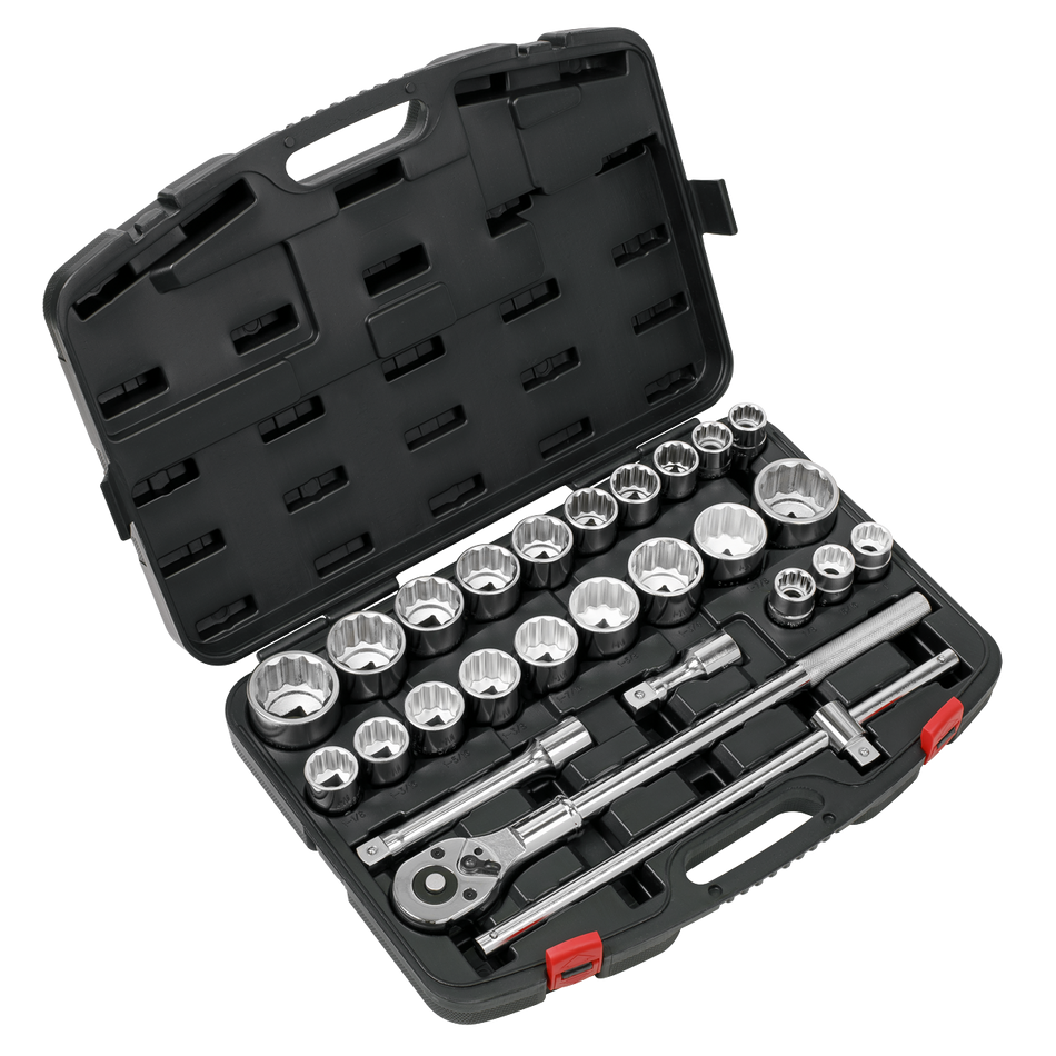 Sealey AK2584 Socket Set 26pc 3/4"Sq Drive 12-point WallDrive