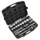Sealey AK2584 Socket Set 26pc 3/4"Sq Drive 12-point WallDrive