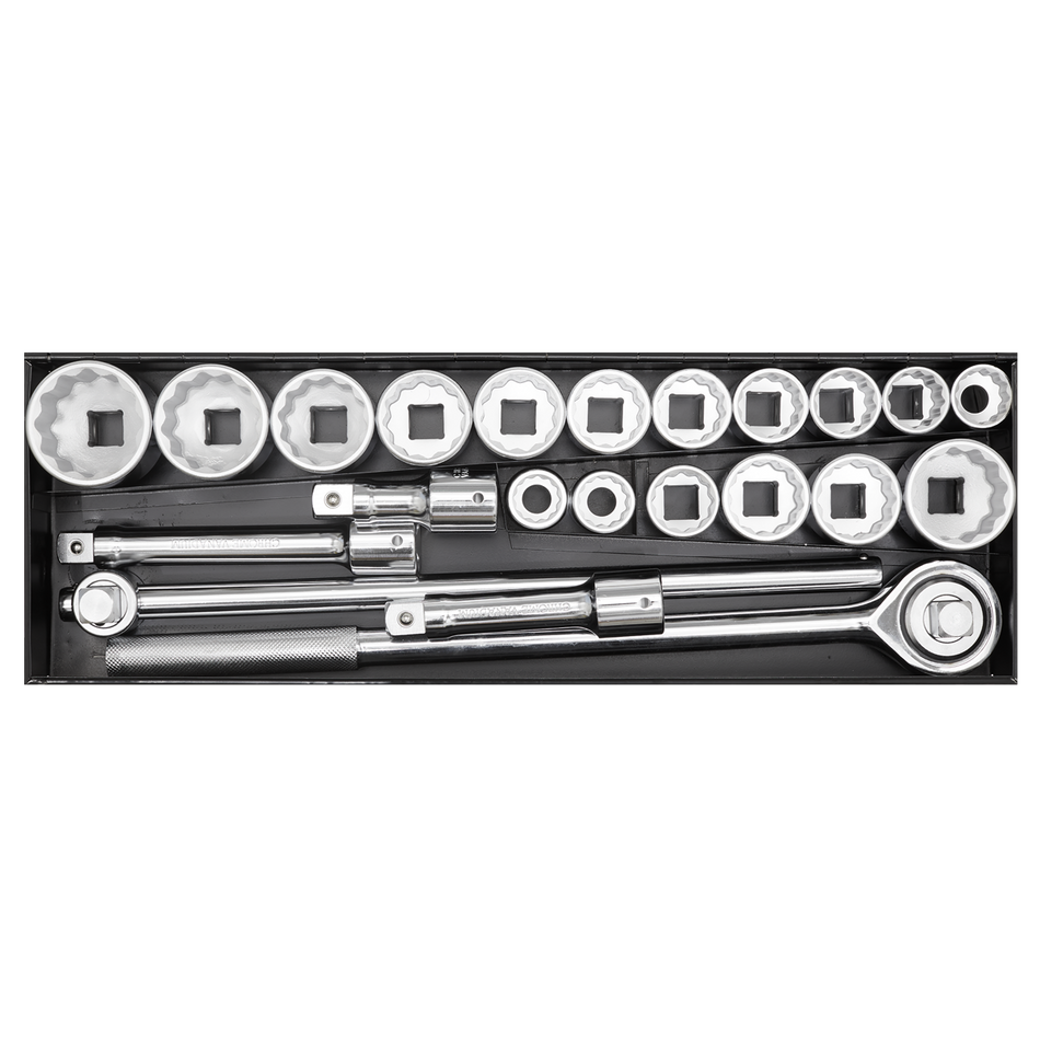 Sealey AK259/CRV 22pc 3/4"Sq Drive 12-point WallDrive‚àö√á¬¨√Ü Socket Set - Metric/Imperial