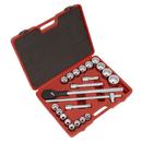 Sealey AK2598 22pc 3/4"Sq Drive 12-point WallDrive√Ç¬Æ Socket Set