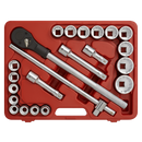 Sealey AK2598 22pc 3/4"Sq Drive 12-point WallDrive√Ç¬Æ Socket Set