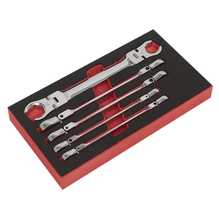 Sealey AK2652 5pc Flexi-Head Flare Nut Spanner Set