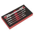 Sealey AK2652 5pc Flexi-Head Flare Nut Spanner Set