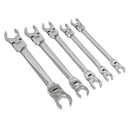 Sealey AK2652 5pc Flexi-Head Flare Nut Spanner Set