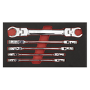 Sealey AK2652 5pc Flexi-Head Flare Nut Spanner Set