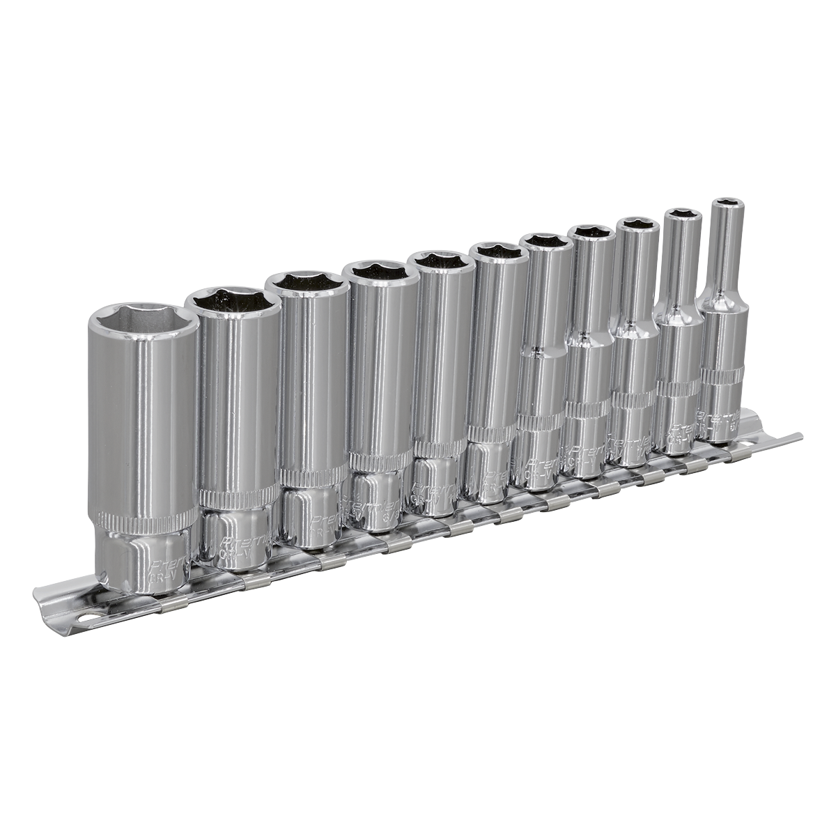 Sealey AK2671 11pc 1/4"Sq Drive Deep WallDrive‚àö√á¬¨√Ü Socket Set - Imperial