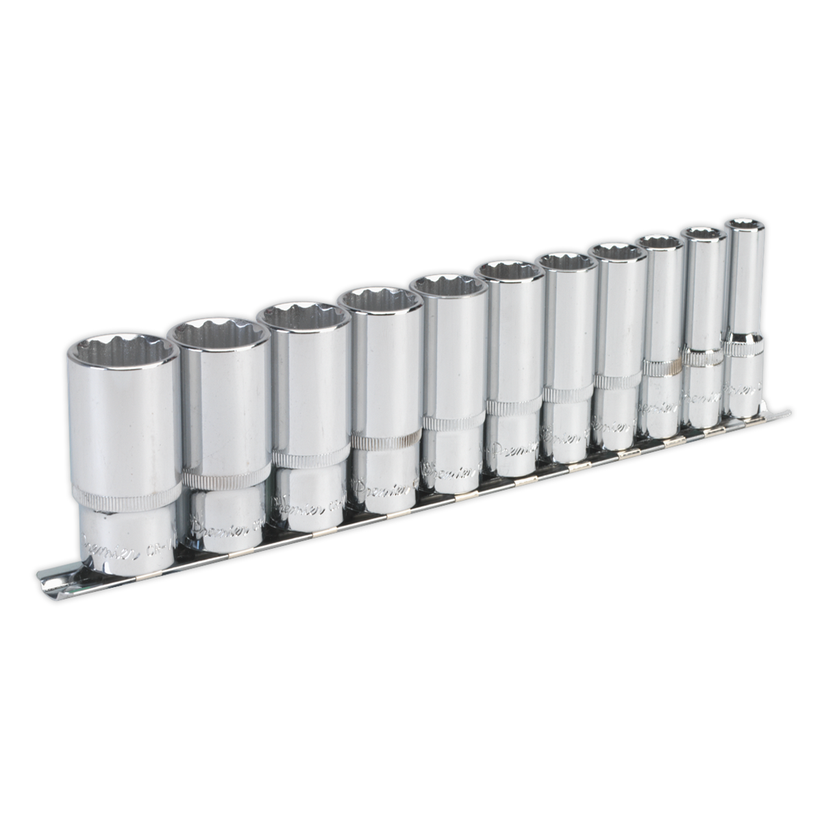 Sealey AK2673 11pc 3/8"Sq Drive 12pt Deep WallDrive‚àö√á¬¨√Ü Socket Set - Imperial