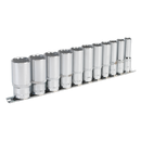 Sealey AK2673 11pc 3/8"Sq Drive 12pt Deep WallDrive‚àö√á¬¨√Ü Socket Set - Imperial