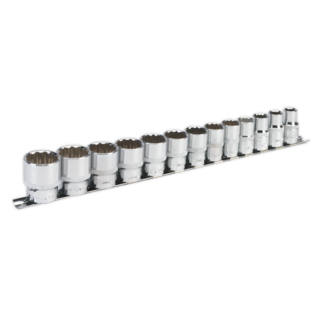 Sealey AK2674 13pc 1/2"Sq Drive 12pt WallDrive‚àö√á¬¨√Ü Socket Set - Imperial