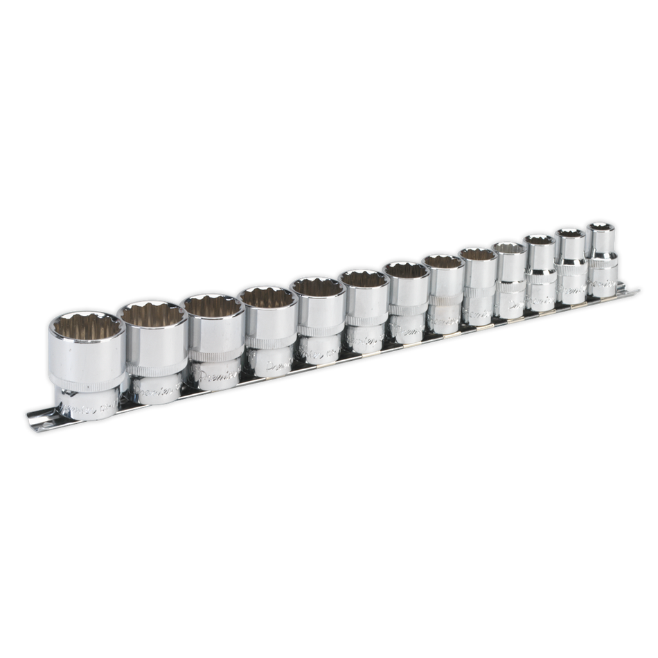 Sealey AK2674 13pc 1/2"Sq Drive 12pt WallDrive‚àö√á¬¨√Ü Socket Set - Imperial