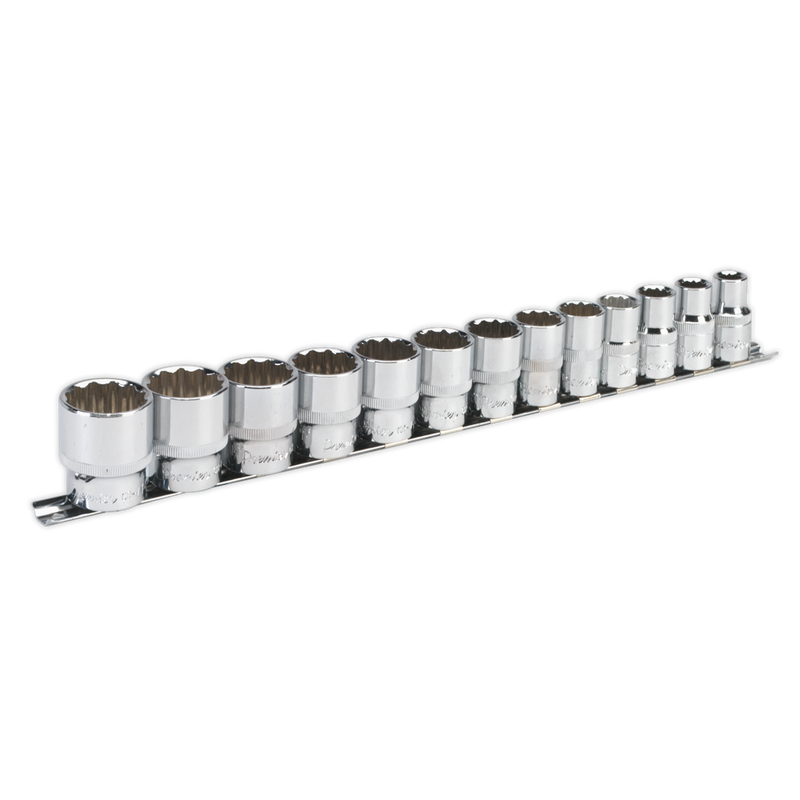 Sealey AK2674 13pc 1/2"Sq Drive 12pt WallDrive√Ç¬Æ Socket Set - Imperial
