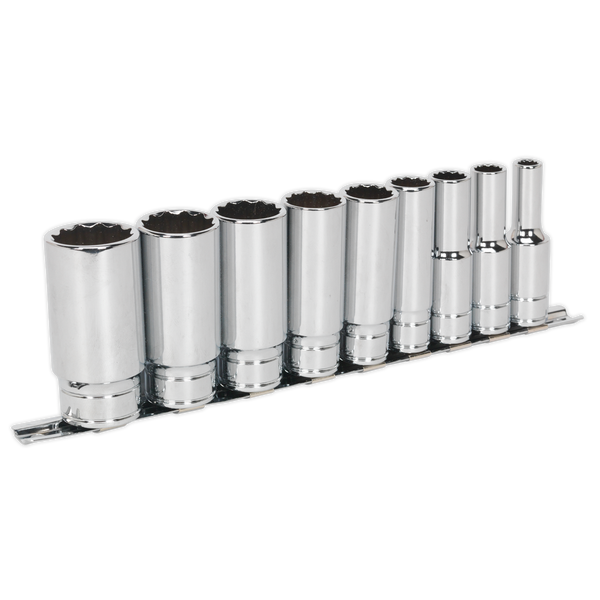 Sealey AK2679 9pc 1/2"Sq Drive Deep Socket Set - Whitworth