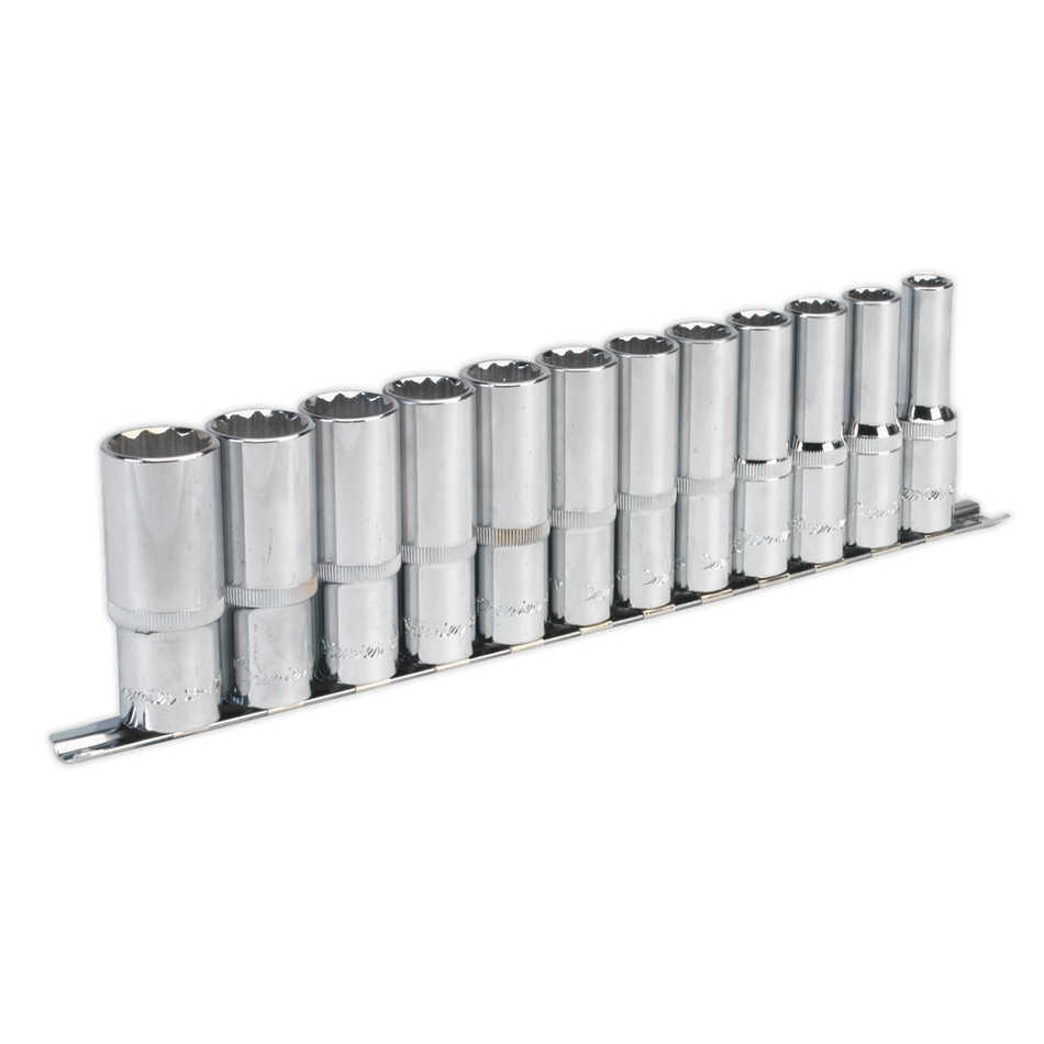 Sealey AK2685 12pc 1/2"Sq Drive 12pt Deep WallDrive‚àö√á¬¨√Ü Socket Set