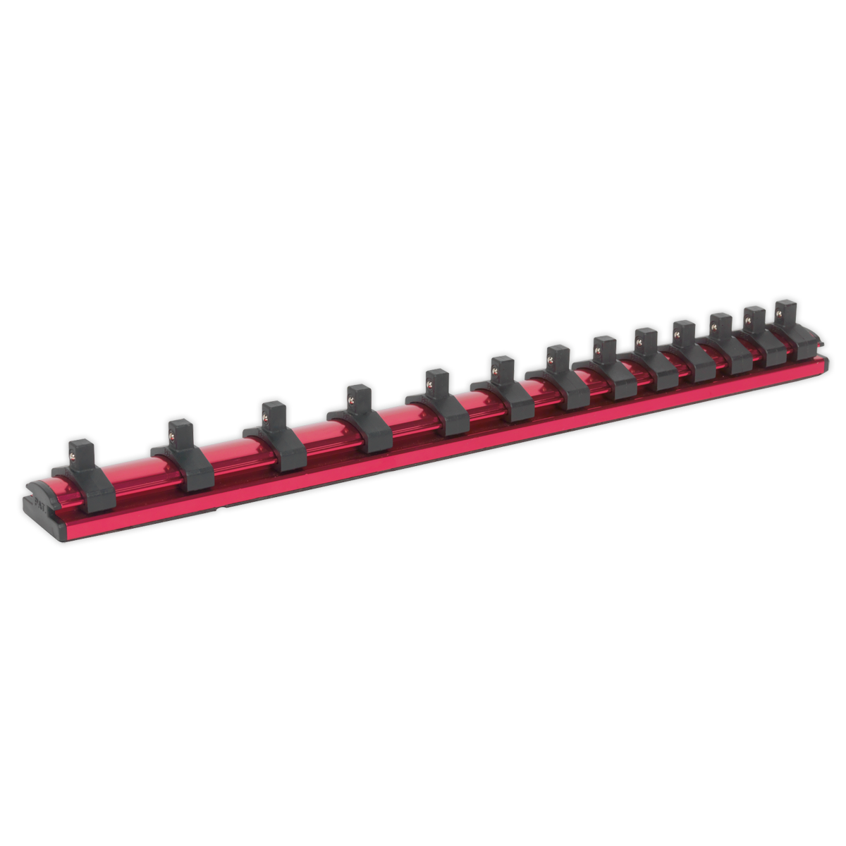 Sealey AK27082 1/4"Sq Drive Magnetic Socket Retaining Rail with 13 Clips