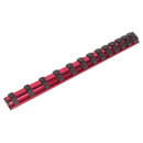 Sealey AK27082 1/4"Sq Drive Magnetic Socket Retaining Rail with 13 Clips