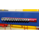 Sealey AK27083 3/8"Sq Drive Magnetic Socket Retaining Rail with 12 Clips