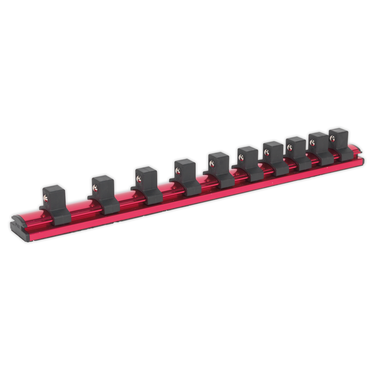 Sealey AK27084 1/2"Sq Drive Magnetic Socket Retaining Rail with 10 Clips