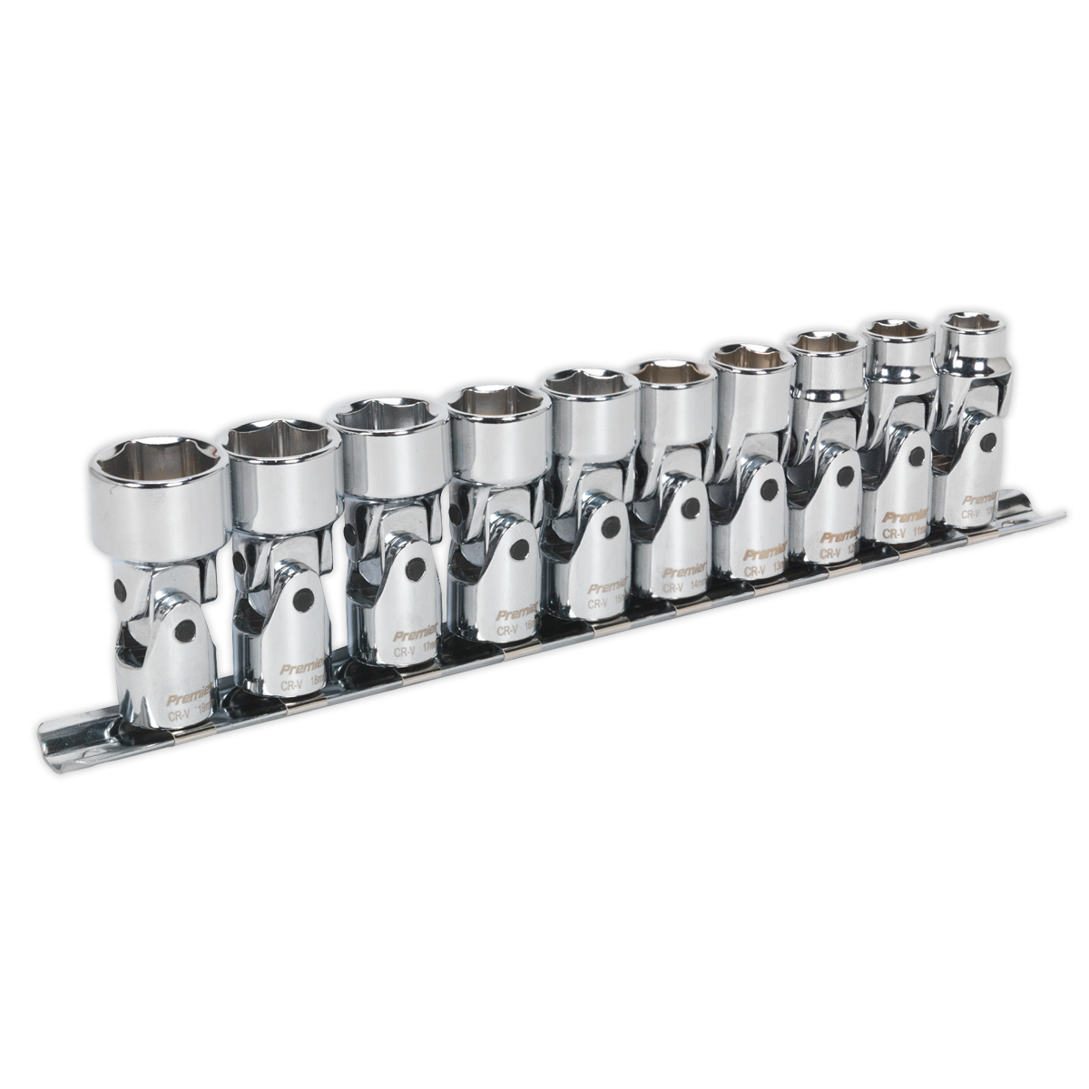 Sealey AK2710 10pc 3/8"Sq Drive Universal Joint WallDrive‚àö√á¬¨√Ü Socket Set