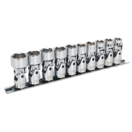 Sealey AK2710 10pc 3/8"Sq Drive Universal Joint WallDrive‚àö√á¬¨√Ü Socket Set