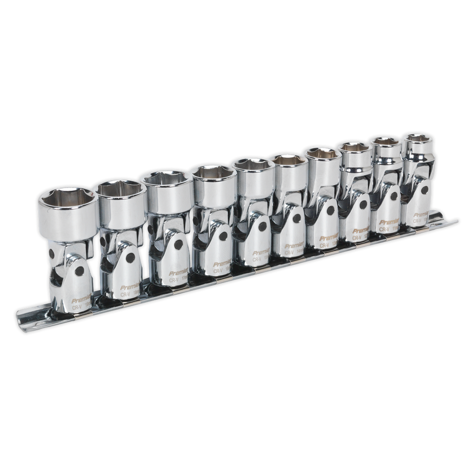 Sealey AK2710 10pc 3/8"Sq Drive Universal Joint WallDrive‚àö√á¬¨√Ü Socket Set