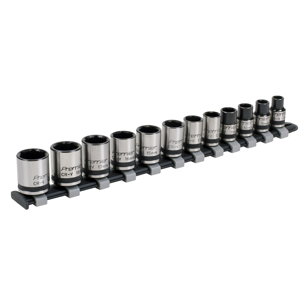 Sealey AK2741B 12pc 3/8"Sq Drive Lock-On‚àö¬¢‚Äö√Ñ√ª¬¨¬¢ Socket Set - Black Series