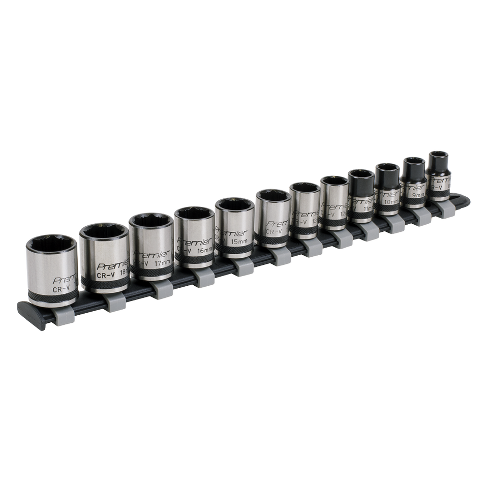 Sealey AK2741B 12pc 3/8"Sq Drive Lock-On‚àö¬¢‚Äö√Ñ√ª¬¨¬¢ Socket Set - Black Series