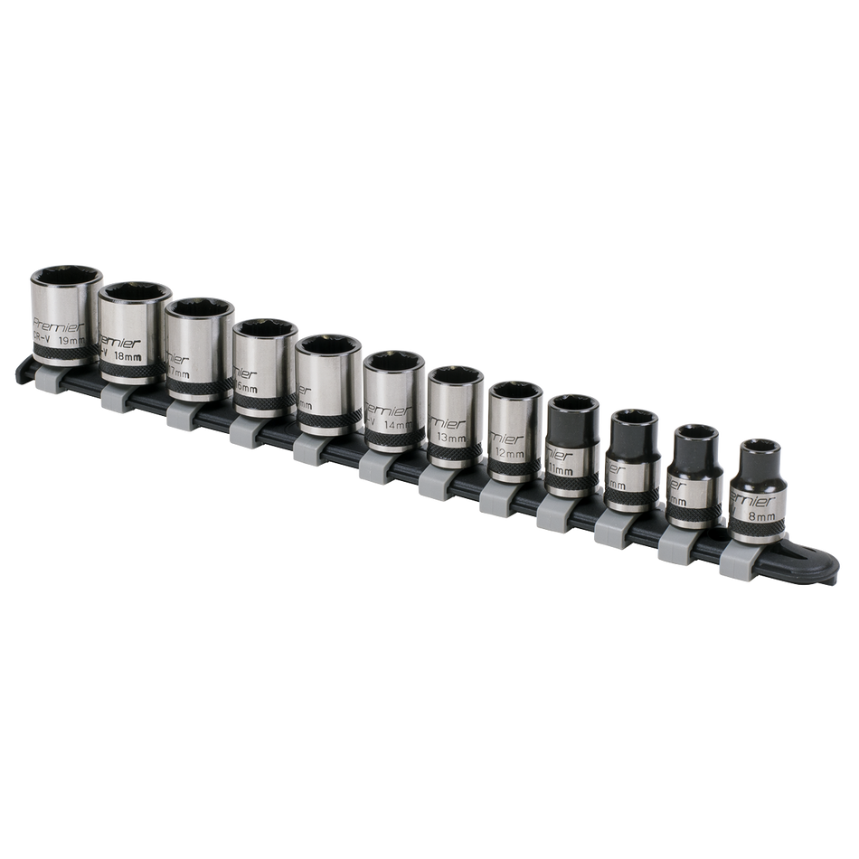 Sealey AK2741B 12pc 3/8"Sq Drive Lock-On‚àö¬¢‚Äö√Ñ√ª¬¨¬¢ Socket Set - Black Series