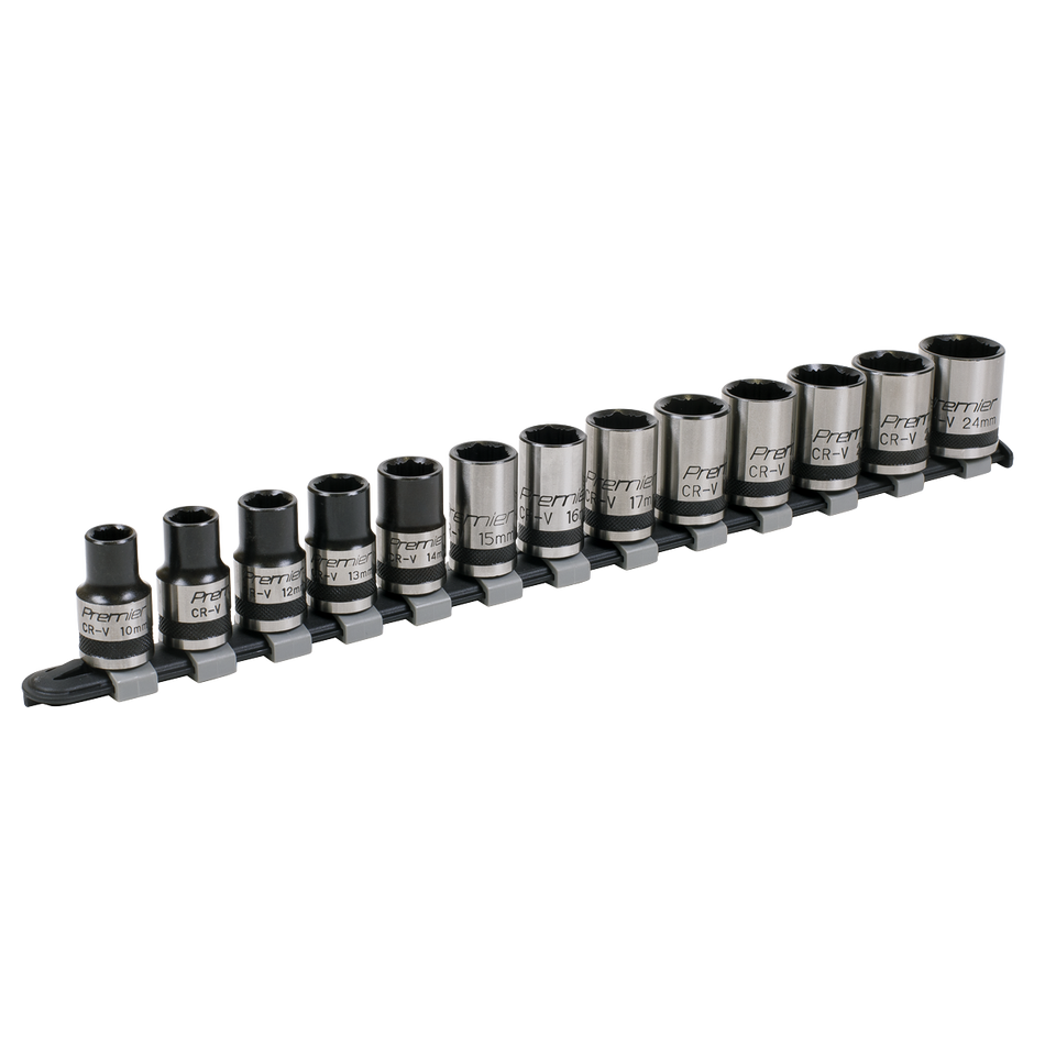 Sealey AK2742B 13pc 1/2"Sq Drive Lock-On‚àö¬¢‚Äö√Ñ√ª¬¨¬¢ Socket Set - Black Series