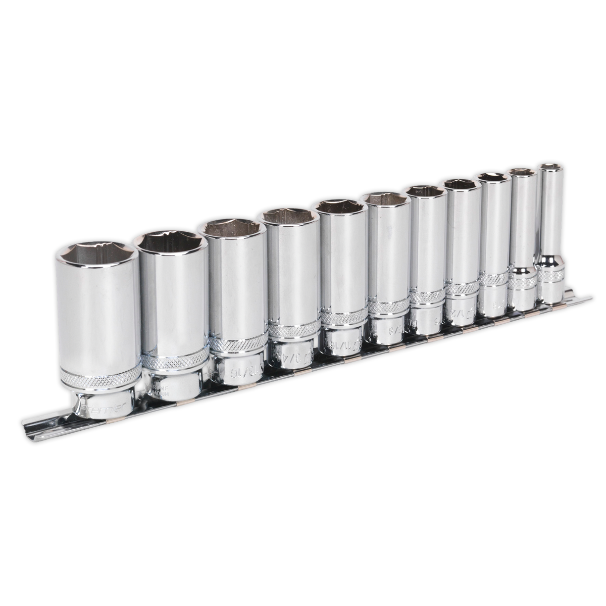 Sealey AK2743 11pc 3/8"Sq Drive Deep Lock-On‚àö¬¢‚Äö√Ñ√ª¬¨¬¢ Socket Set - Imperial