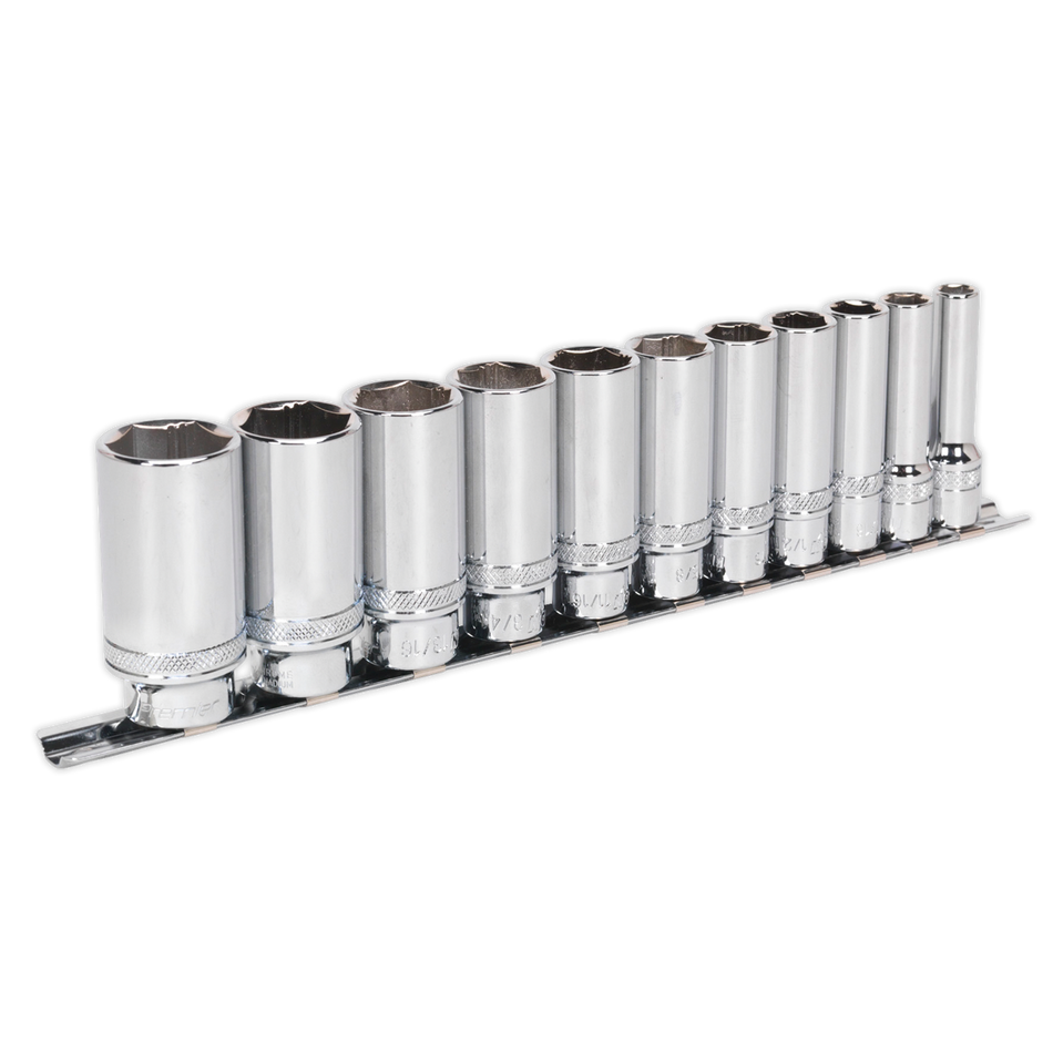 Sealey AK2743 11pc 3/8"Sq Drive Deep Lock-On‚àö¬¢‚Äö√Ñ√ª¬¨¬¢ Socket Set - Imperial