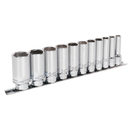 Sealey AK2743 11pc 3/8"Sq Drive Deep Lock-On√¢‚Äû¬¢ Socket Set - Imperial