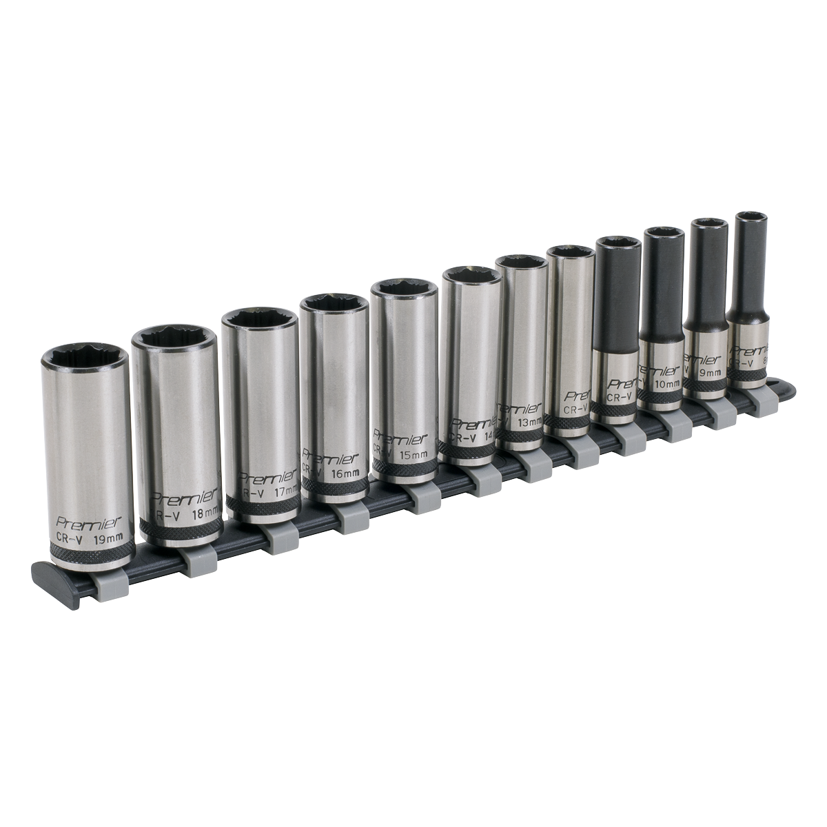 Sealey AK2744B 12pc 3/8"Sq Drive Deep Lock-On‚àö¬¢‚Äö√Ñ√ª¬¨¬¢ Socket Set - Black Series