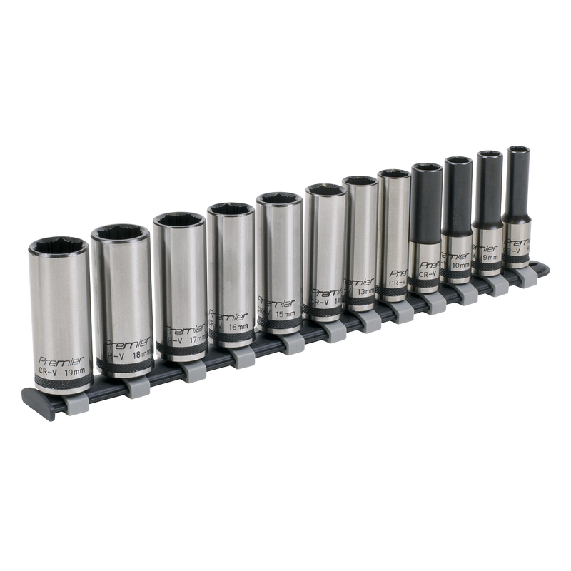 Sealey AK2744B 12pc 3/8"Sq Drive Deep Lock-On√¢‚Äû¬¢ Socket Set - Black Series