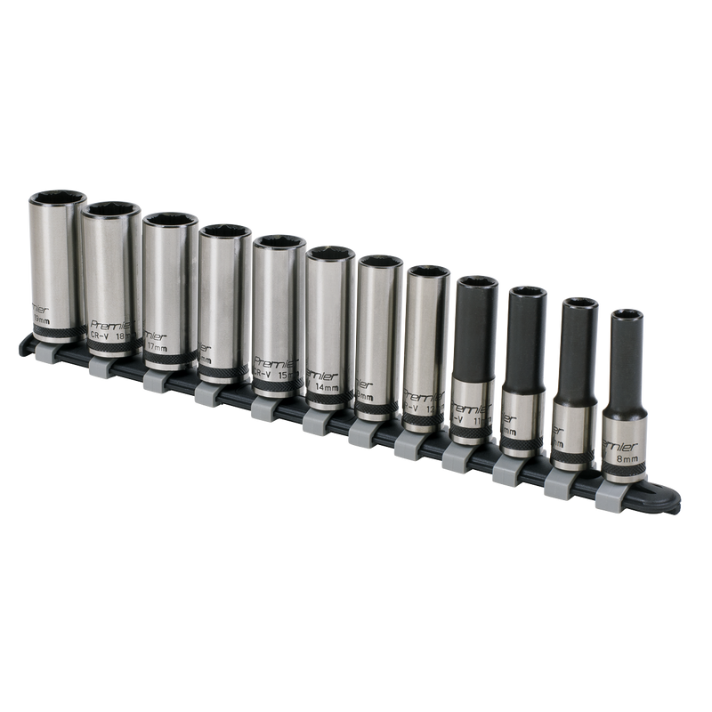 Sealey AK2744B 12pc 3/8"Sq Drive Deep Lock-On√¢‚Äû¬¢ Socket Set - Black Series