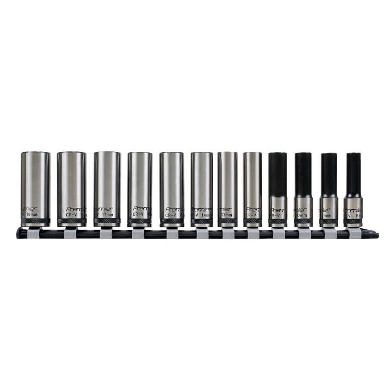Sealey AK2744B 12pc 3/8"Sq Drive Deep Lock-On√¢‚Äû¬¢ Socket Set - Black Series