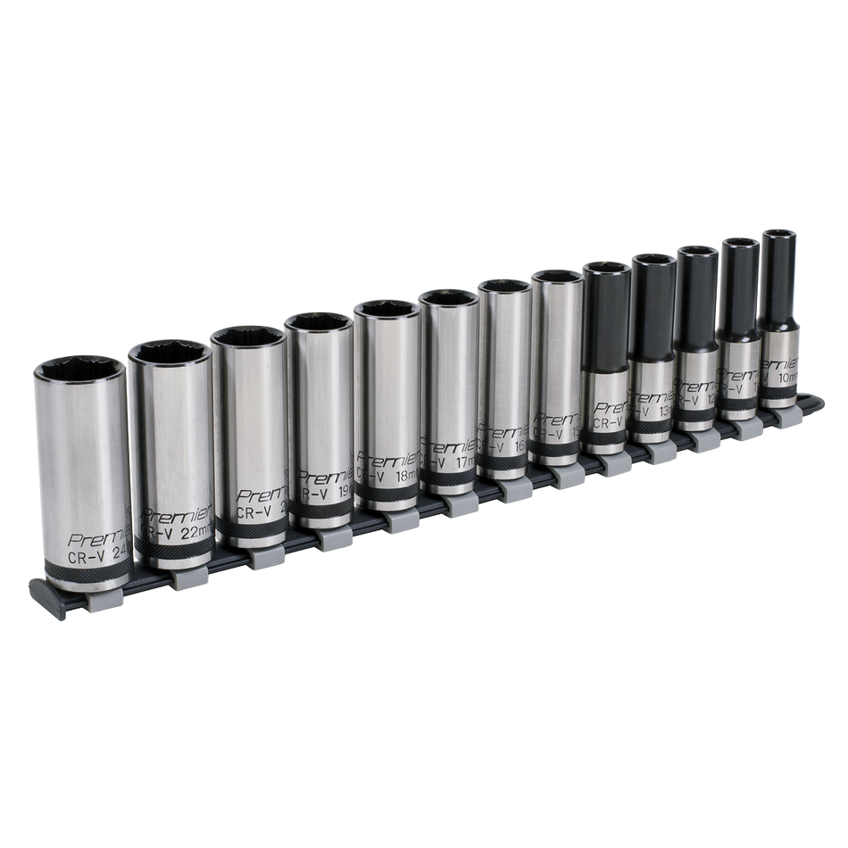 Sealey AK2745B 13pc 1/2"Sq Drive Deep Lock-On‚àö¬¢‚Äö√Ñ√ª¬¨¬¢ Socket Set - Black Series