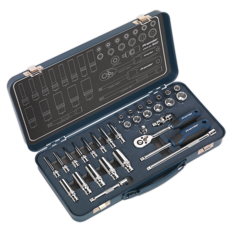 Sealey AK27480 32pc 1/4"Sq Drive Lock-On√¢‚Äû¬¢ Socket Set