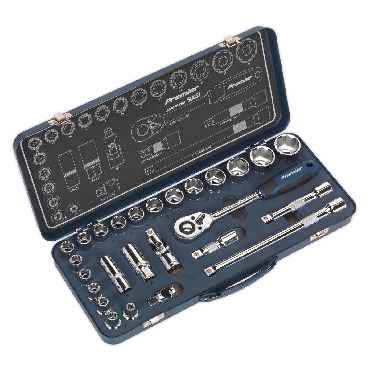 Sealey AK27482 26pc 1/2"Sq Drive Lock-On‚àö¬¢‚Äö√Ñ√ª¬¨¬¢ Socket Set