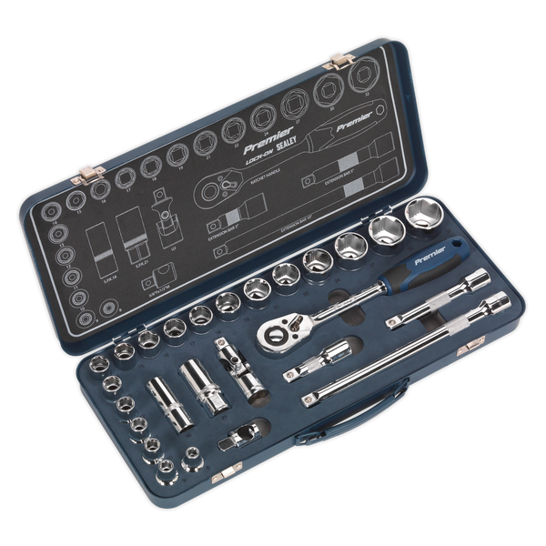 Sealey AK27482 26pc 1/2"Sq Drive Lock-On√¢‚Äû¬¢ Socket Set