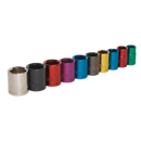 Sealey AK285 10pc 3/8"Sq Drive Multi-Coloured Socket Set