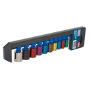 Sealey AK285 10pc 3/8"Sq Drive Multi-Coloured Socket Set