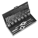 Sealey AK3015HSS 32pc Professional Tap & Die Set Split Dies - Metric HSS 4341