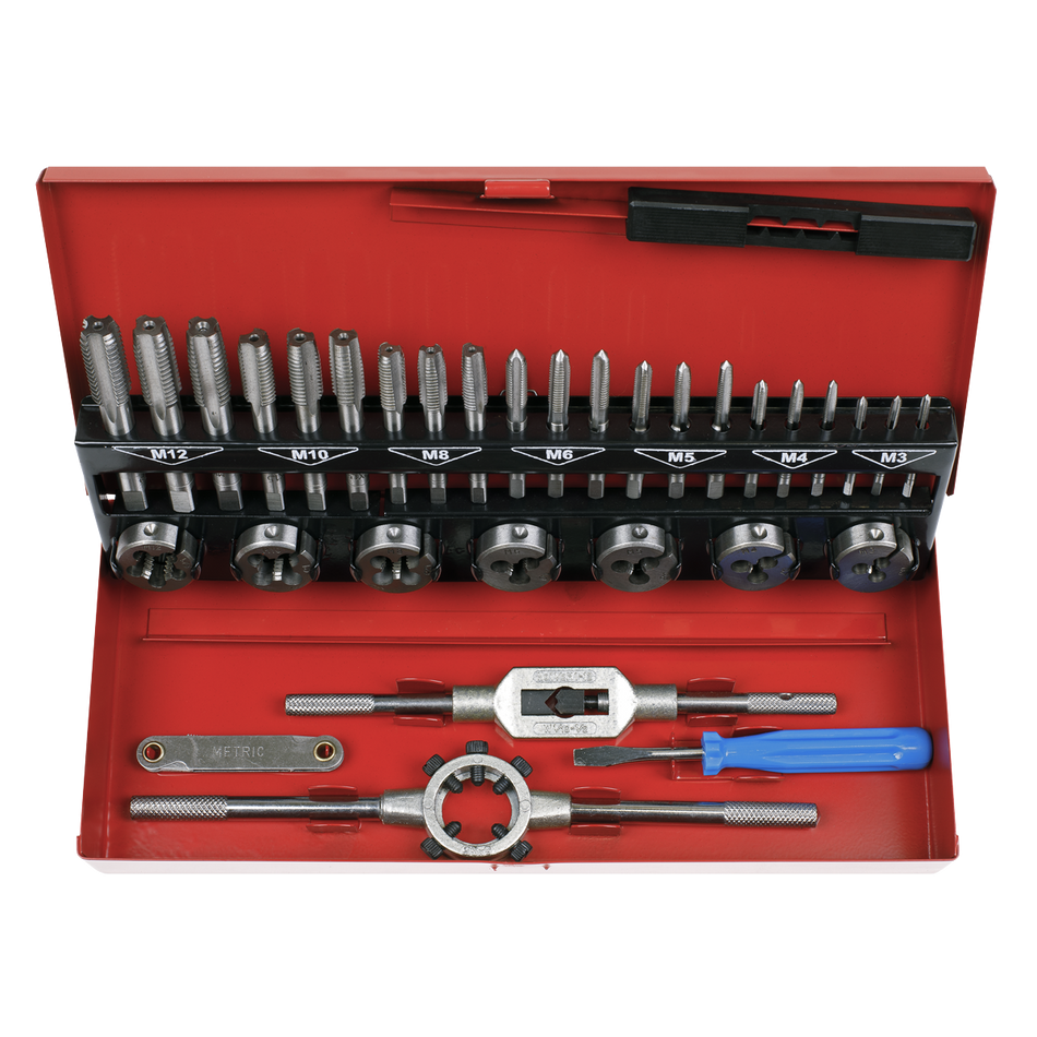 Sealey AK3015 32pc Tap & Die Set Split Dies - Metric