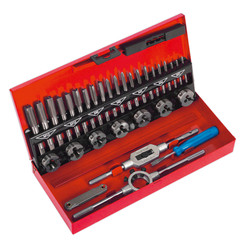 Sealey AK3015 32pc Tap & Die Set Split Dies - Metric