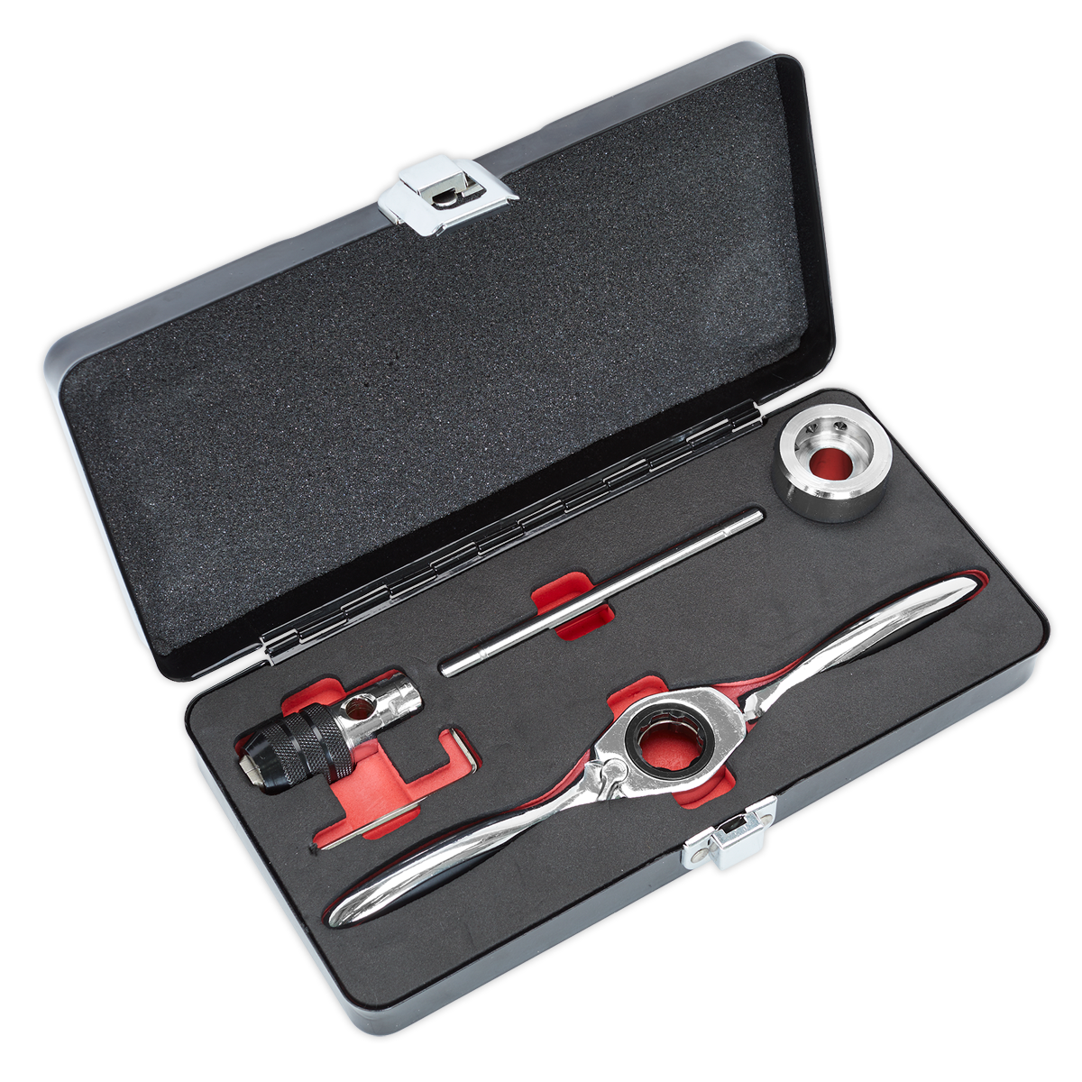 Sealey AK3027 5pc Bi-Directional Ratchet Tap & Die Holder Set - Metric