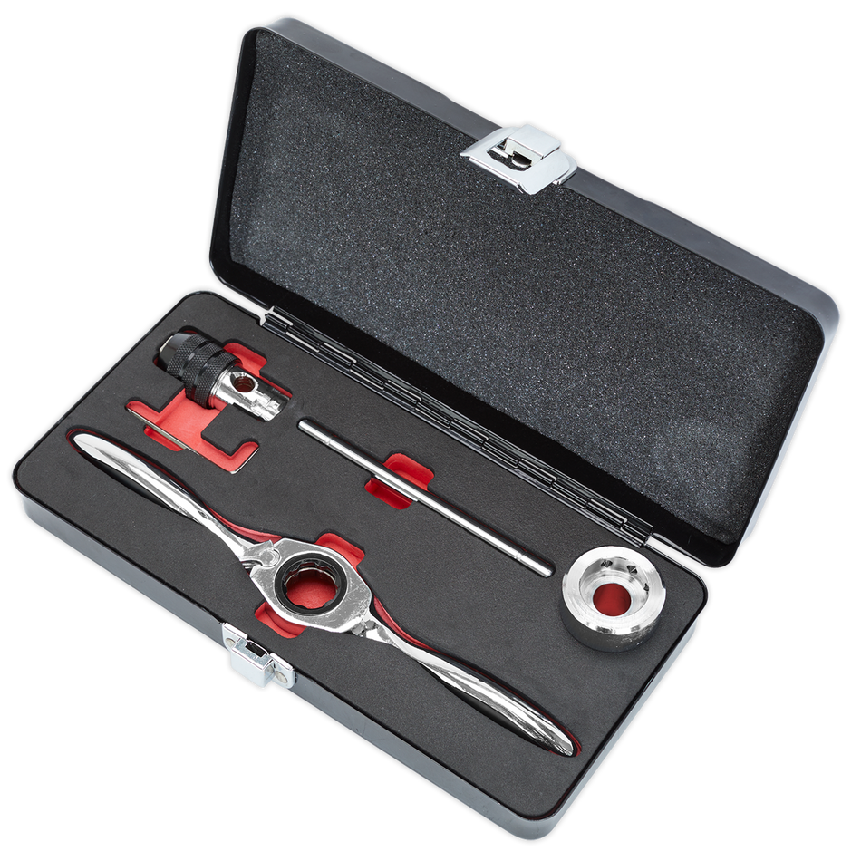 Sealey AK3027 5pc Bi-Directional Ratchet Tap & Die Holder Set - Metric