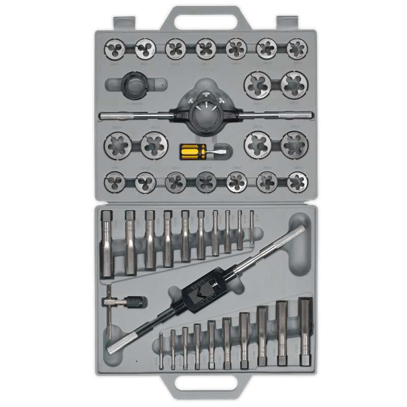 Sealey AK303 45pc Tap & Die Set Split Dies - Metric